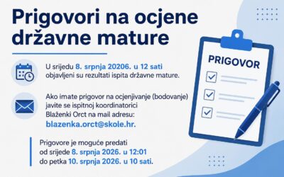 Prigovori na ocjene državne mature